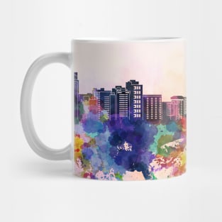 Acapulco skyline in watercolor background Mug